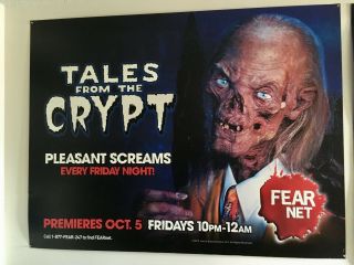 Tales From The Crypt Huge 46x60 Vinyl Promo Poster Horror Cult Tv Show Comic