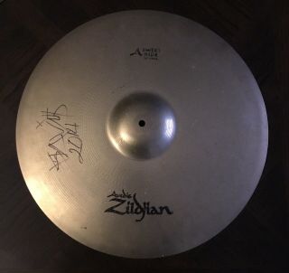 Travis Barker Blink - 182 Signed / Played 21” Zildjian Cymbal W/ Jsa Cert
