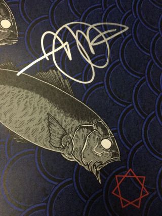 Tool Sydney Allphones Arena Autographed Signed Poster Authentic 2013 3