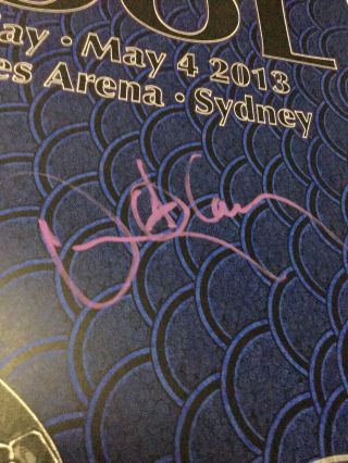 Tool Sydney Allphones Arena Autographed Signed Poster Authentic 2013 4