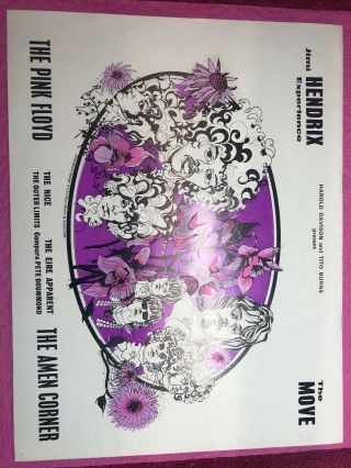 Jimi Hendrix/pink Floyd 1967 Uk Tour Program