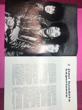 Jimi Hendrix/Pink Floyd 1967 Uk Tour Program 2