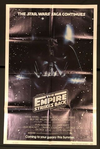 Star Wars:the Empire Strikes Back One Sheet Ss/folded Movie Poster 1980
