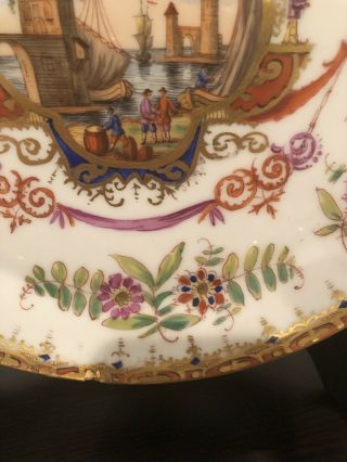 Rare Antique Meissen Porcelain Coffee Set With Charger Circa 1814 3