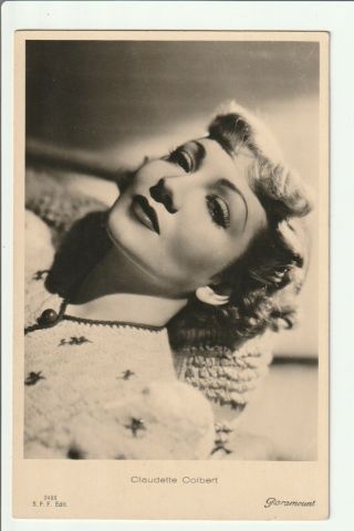 Claudette Colbert 1930s Photo Postcard