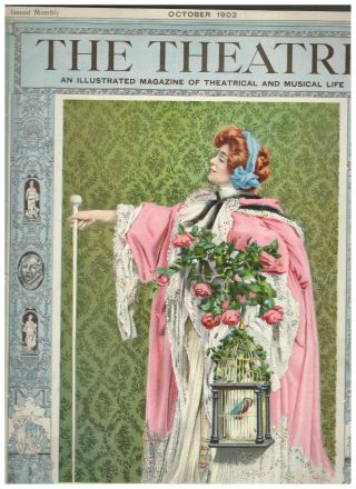 Rare Vintage October 1902 The Theatre Magaziine Leslie Carter Color Cover