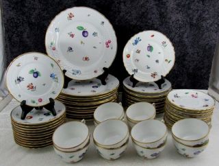 (60) Pc.  Vintage Richard Ginori Perugia Vecchio Porcelain Dinner Service For 12