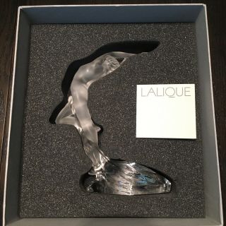 Lalique Acrobat Bras Leves,  Clear Crystal,  Height 9.  84”;