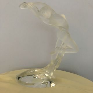 Lalique Acrobat Bras Leves,  Clear Crystal,  Height 9.  84”; 2