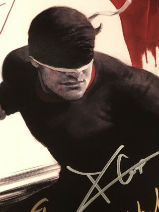 SIGNED DAREDEVIL S3 NYCC Exclusive Poster 2018 by CHARLIE COX,  DEBORAH ANN WOLL 3