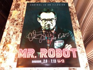 Mr.  Robot Rare Christian Slater Authentic Signed Poster Cult Tv Show,  Photo