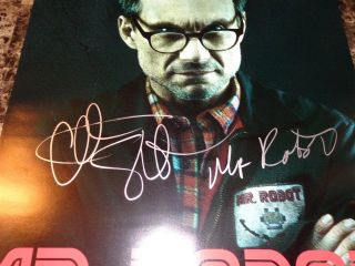 Mr.  Robot Rare Christian Slater Authentic Signed Poster Cult TV Show,  Photo 3