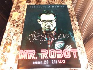 Mr.  Robot Rare Christian Slater Authentic Signed Poster Cult TV Show,  Photo 5
