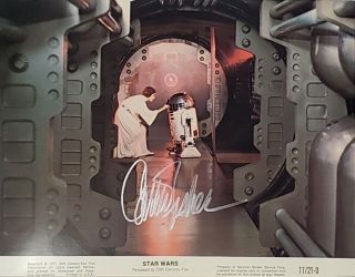 Carrie Fisher Signed Star Wars 8x10 Autograph Lobby Card Psa/dna Auto