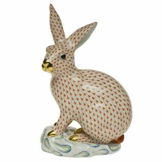 Herend Bunny Large Rabbit Vh - - 05334 - 0 - 00 Fishnet Rust