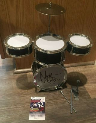 Nick Mason Of Pink Floyd Signed Mini Drum Kit Rare Jsa