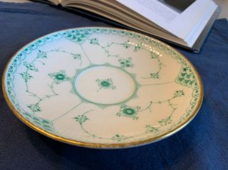 Royal Copenhagen - Rare antique green half lace tea set (one Set) 6