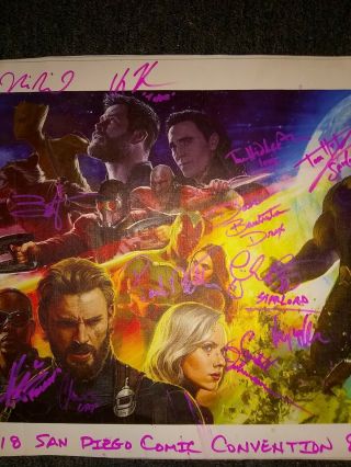 SCARLETT JOHANSSON SIGNED CANVAS FOR BREAST CANCER AWARENESS CAST SIGNED BY 21 6