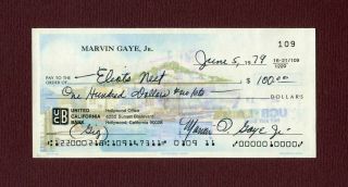 R&b Legend Marvin Gaye Signed - Autographed June 1979 Personal Check - (d - 1984)