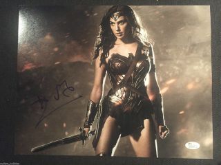 Wonder Woman Gal Gadot Autographed Signed 11x14 Photo Jsa Batman Superman