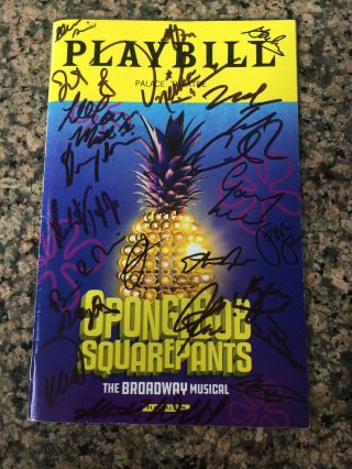 Signed Autographed Spongebob Squarepants The Musical December 2017 Playbill