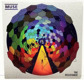 Muse Band Matt Bellamy,  2 Signed Autographed " Resistance " Album Vinyl Jsa Loa