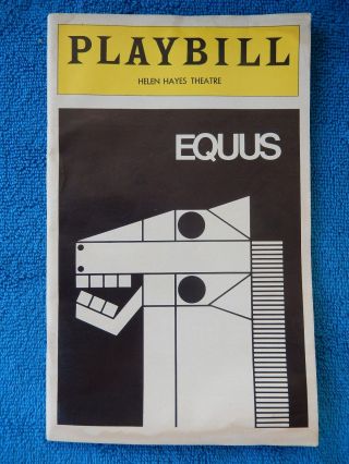 Equus - Helen Hayes Theatre Playbill W/ticket - September 1977 - Leonard Nimoy