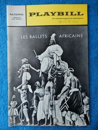 Les Ballets Africains - National Theatre Playbill - April 1968