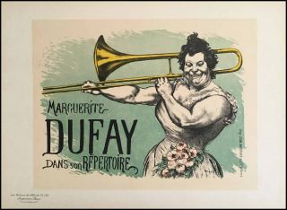 Marguerite Dufay (trombone) : Striking Lithograph