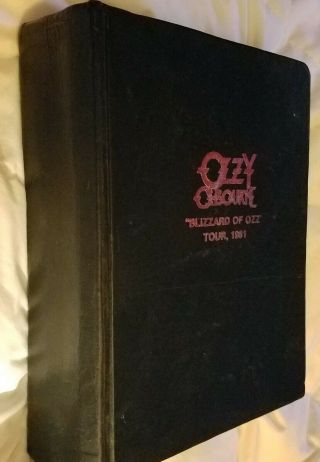 Ozzy Osbourne 1981 Blizzard Of Ozz Tour Band & Road Crew Gift Leather Bound Book