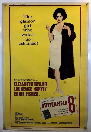 Butterfield 8 Movie Poster (fine) 40x60 ‘60 Elizabeth Taylor Laurence Harvey 005