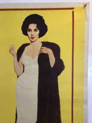 BUTTERFIELD 8 Movie Poster (Fine) 40x60 ‘60 Elizabeth Taylor Laurence Harvey 005 3