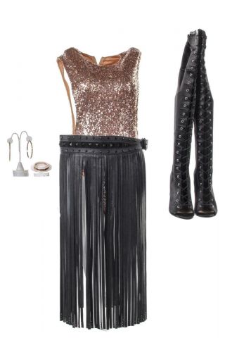 Star Cotton Amiyah Scott Screen Worn Shirt Skirt Jewelry & Shoes Ep 201