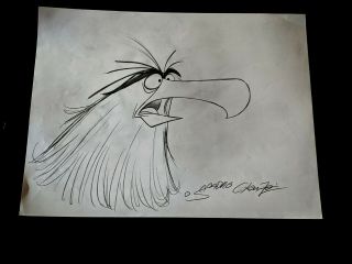 Angry Birds Movie Hand Drawn Sandro Cluezo Signed Eagle Concept Art