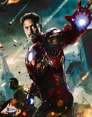 Robert Downey Jr Iron Man The Avengers Signed Auto 8x10 Photo Bas Beckett
