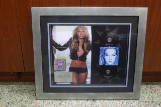 Britney Spears - Usa Riaa 2 Time Platinum Lp Award / Large Award In The Zone