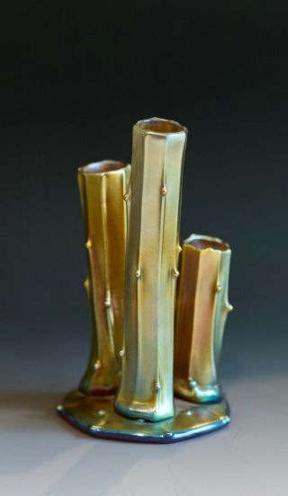 CARDER STEUBEN Gold Aurene Stump vase - 2