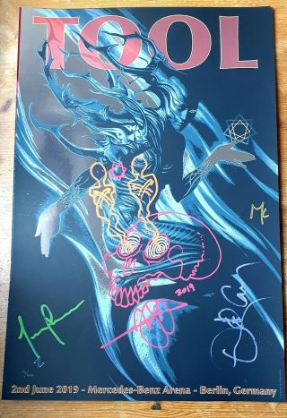 Tool Signed And Doodled Berlin Concert Poster - Signed And Doodled By Adam Jones