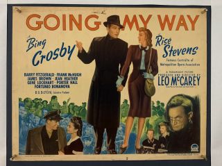 Going My Way Movie Poster (verygood) Half Sheet 1944 Bing Crosby Rise Stevens