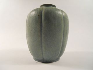 Grueby Pottery Cabinet Vase In Matte Sky Blue Glaze