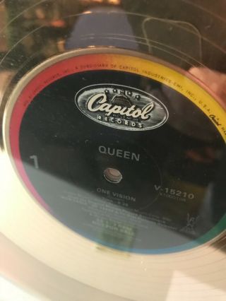 QUEEN - Framed,  signed disc and cover,  MURCURY,  MAY,  TAYLOR and DEACON.  With 3
