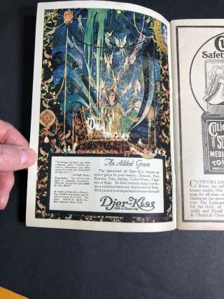 1919 Tremont Theater Program Booklet Sexy Flapper Girl On Moon Art Cover & Ads 5