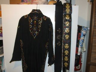 Elvis Ace of Spades Jumpsuit with belt and FULL CAPE & clothes bag 4