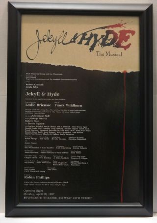 " Jekyll & Hyde The Musical " First Window Card Design With Credits