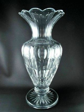 Victoria By William Yeoward Crystal Large 14 " Footed Pedestal Vase Flaw