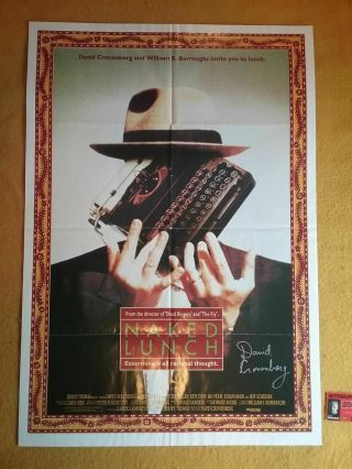Signed David Cronenberg Naked Lunch Huge Movie Poster William Burroughs
