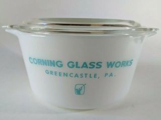 Vintage Promotional Pyrex Corning Glass 473 Casserole Dish Rare Htf 1qt