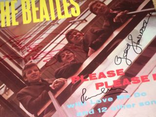 First edition LP The Beatles.  PLEASE,  PLEASE ME Signed by 3 Beatles 2