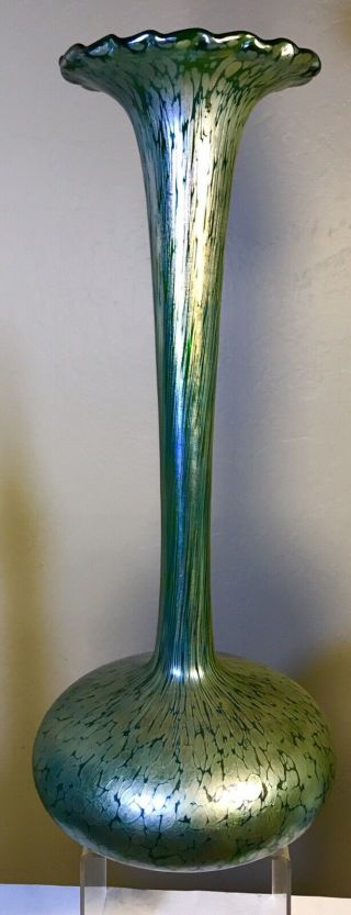 Antique Loetz Glass Vase Papillon 18”