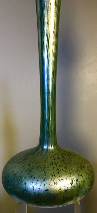 Antique Loetz Glass Vase Papillon 18” 2